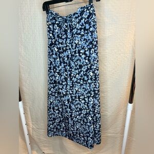 Venezia Floral Blue and White Maxi Skirt